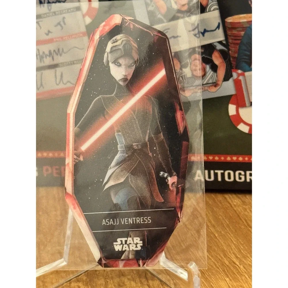 2023 Topps Chrome Star Wars Asajj Ventress #KCD-14 Kyber Crystal Die-Cut Card